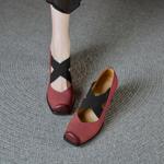 Handcrafted Luxurious Genuine Leather Women's Shoes - Elegance Redefined(Edfmr7088)