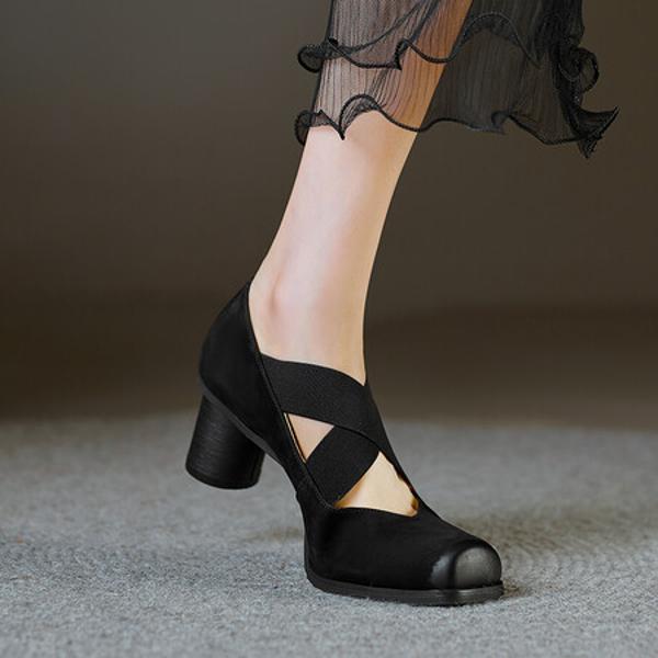 Handcrafted Luxurious Genuine Leather Women's Shoes - Elegance Redefined(Edfmr7088)