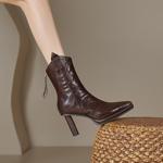 Handcrafted Leather Women's Shoes: Luxurious Quality and Elegance(Edfmr7165)