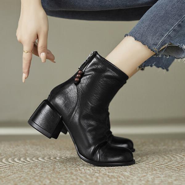 Luxurious Handcrafted Leather Women's Shoes - Elegance Redefined(Edfmr7063)