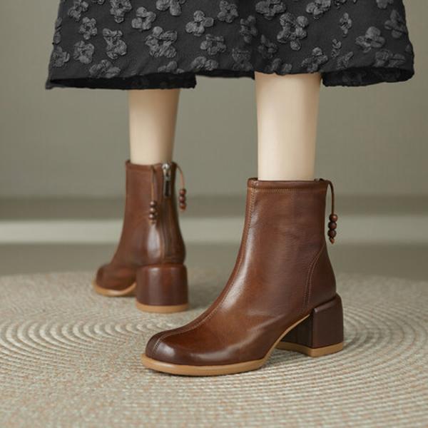 Luxurious Handcrafted Leather Women's Shoes - Elegance Redefined(Edfmr7063)