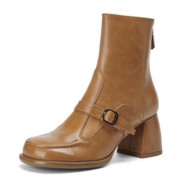 Handcrafted Luxe Leather Women's Shoes: Elegant Artistry & Quality(Edfmr6915)