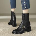 Handcrafted Luxe Leather Women's Shoes: Elegant Artistry & Quality(Edfmr6915)