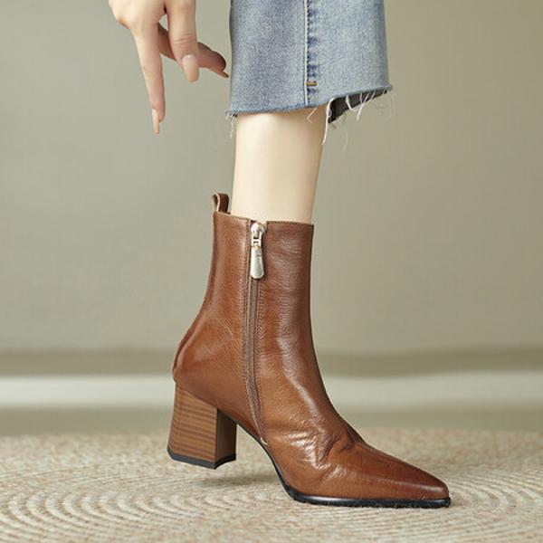 Elegant Handcrafted Leather Women's Shoes - Luxurious Quality(Edfmr6875)