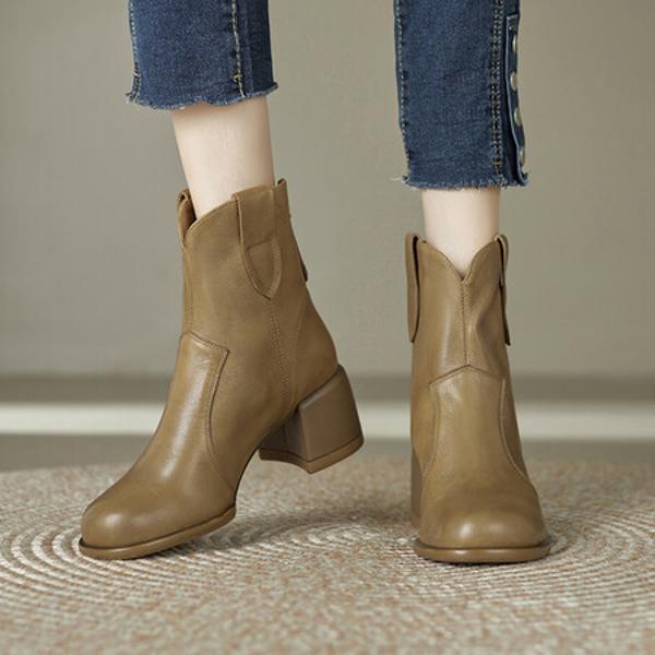 Handcrafted Luxury Genuine Leather Women's Shoes - Exquisite Craftsmanship & Timeless Elegance(Edfmr7068)