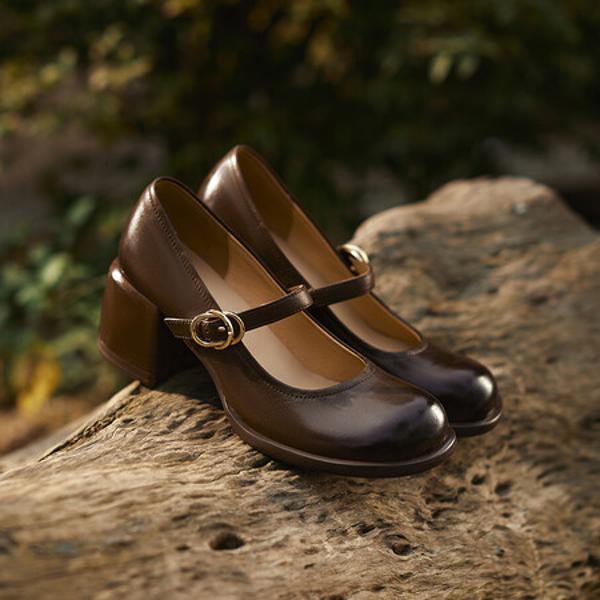 Handcrafted Luxury Leather Women's Shoes - Elegance in Every Stitch(Edfmr7323)