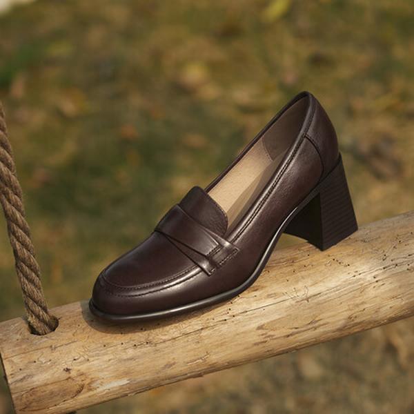 Elegantly Crafted Luxury Genuine Leather Heels(Edfmr7395)