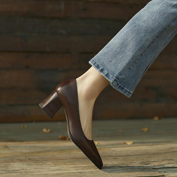 Handcrafted Luxury Leather Women’s Shoes for Elegant Style(Edfmr7353)