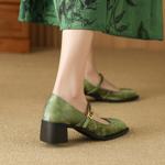 Handcrafted Genuine Leather Women's Shoes: Luxurious Elegance & Quality(Edfmr7677)