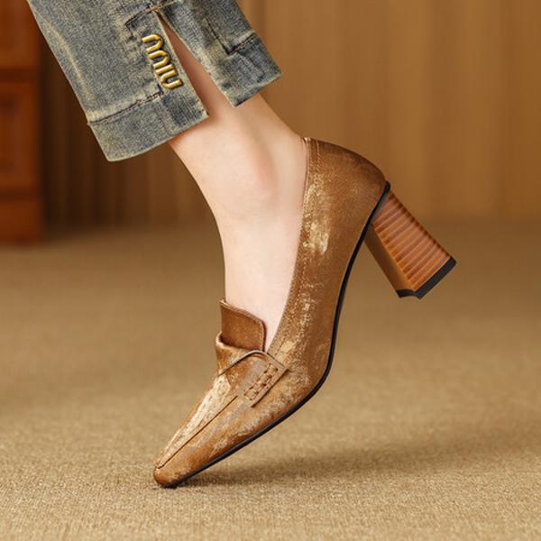 Elegant Handmade Leather Women's Shoes: Luxury Craftsmanship(Edfmr6003)