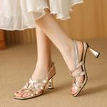 Handcrafted Luxury Leather Women's Shoes(Edfmr-7777)