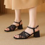 Elegant Handcrafted Genuine Leather Women's Shoes: Luxury in Every Stitch(Edfmr7687)