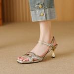 Handcrafted Leather Women’s Shoes - Luxury Elegance(Edfmr779-1)