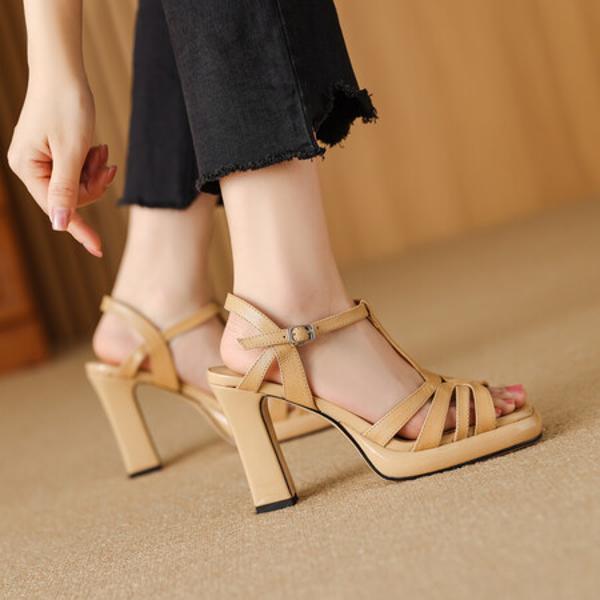 Handcrafted Genuine Leather Women's Shoes: Luxurious Elegance in Every Stitch(Edfmr782-1)