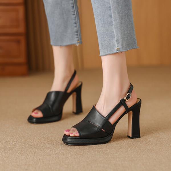 Handcrafted Luxury Leather Women's Shoes - Elegant Craftsmanship(Edfmr781-2)