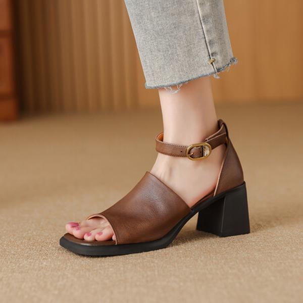 Handcrafted Leather Women's Shoes: Luxurious Elegance(Edfmr771-6)