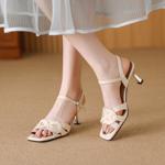 Exquisite Handcrafted Leather Women's Shoes for Elegance(Edfmr779-8)