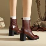 Handcrafted Leather Women's Shoes: Elegant Luxury & Quality(Edfmr796-2)