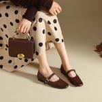 Handcrafted Luxury Leather Ballet Flats for Timeless Elegance(Edfmr789-1)