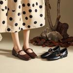 Handcrafted Luxury Leather Ballet Flats for Timeless Elegance(Edfmr789-1)