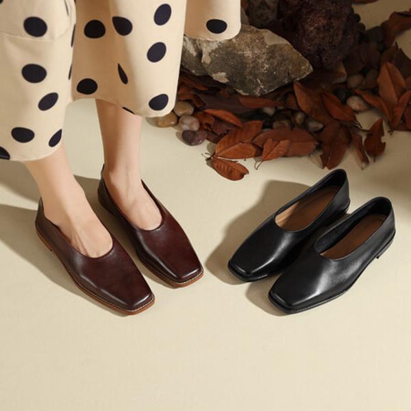Handcrafted Luxury Leather Shoes for Elegant Women(Edfmr-8095)