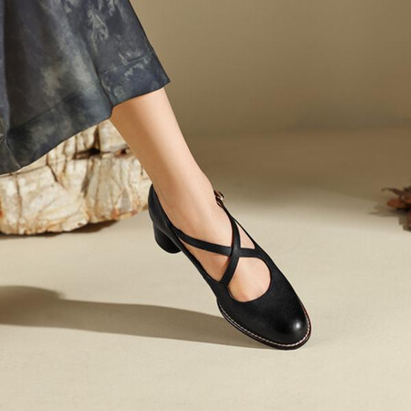 Exquisite Handcrafted Leather Women's Shoes in Luxurious Style(Edfmr7996)