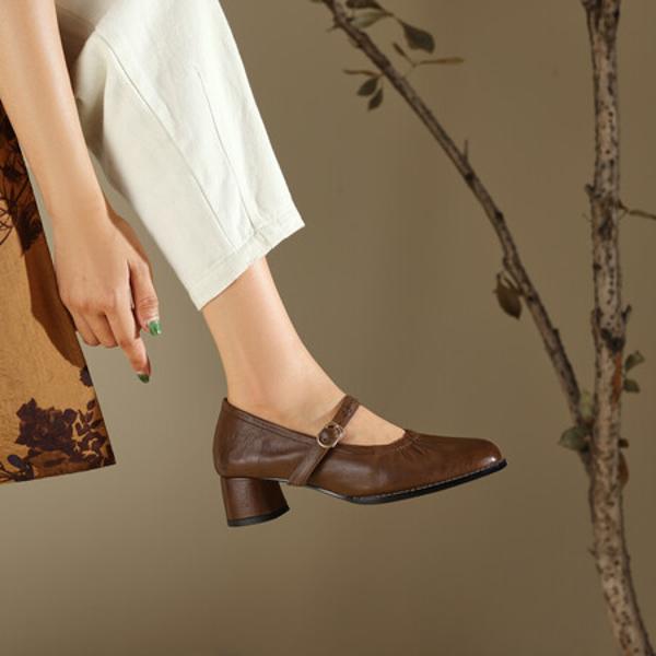 Luxurious Handcrafted Leather Women's Shoes(Edfmr7993)