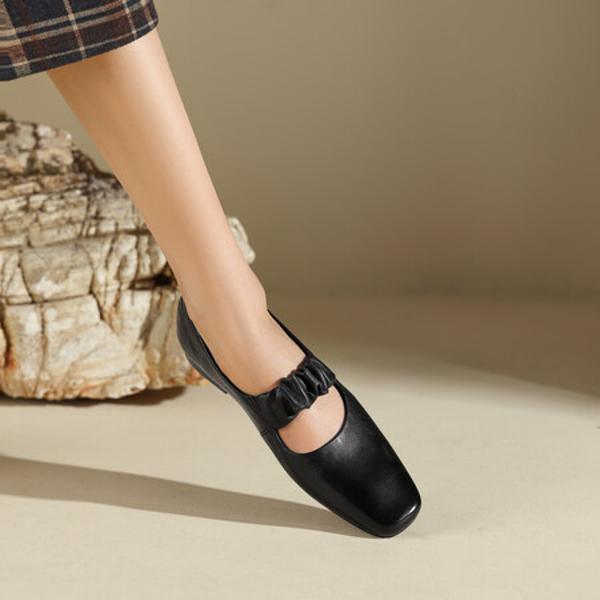 Luxurious Handcrafted Leather Women’s Shoes, Elegance Defined(Edfmr7895)