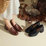 Elegant Luxury Handmade Leather Women's Shoes(Edfmr8113)