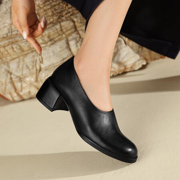 Handcrafted Luxury Leather Women's Shoes: Elegance in Every Stitch(Edfmr8112)