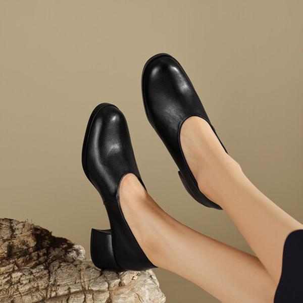 Handcrafted Luxury Leather Women's Shoes: Elegance in Every Stitch(Edfmr8112)