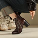 Handcrafted Luxury Leather Women's Shoes: Exquisite Quality and Elegant Design(Edfmr7979)