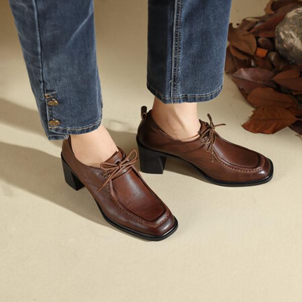 Exquisite Handmade Genuine Leather Women's Shoes: A Blend of Luxury and Craftsmanship(Edfmr8201)