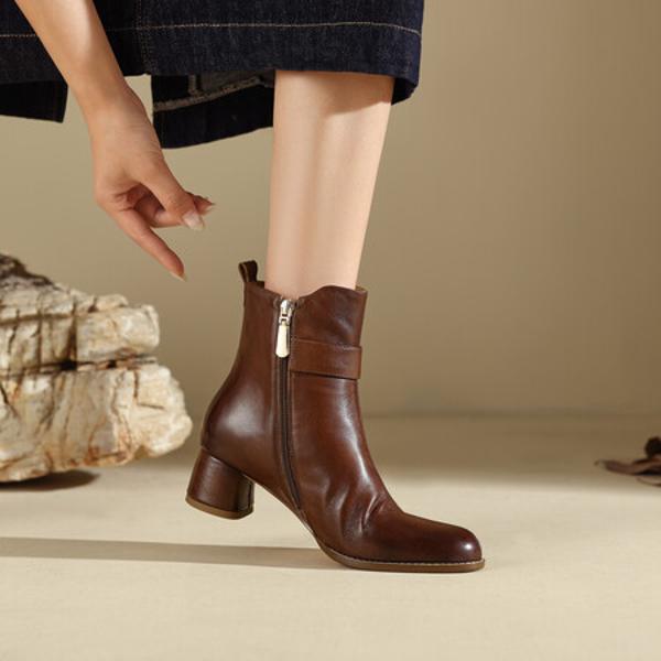 Handcrafted Leather Women's Shoes: Luxurious Elegance in Every Stitch(Edfmr8191)