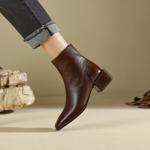 Handcrafted Luxury Leather Women's Shoes: Elegance in Every Stitch(Edfmr8222)