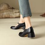 Handcrafted Leather Women's Shoes: Luxurious Elegance(Edfmr8171)