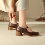 Handcrafted Leather Women's Shoes: Luxurious Elegance(Edfmr8171)