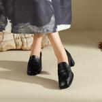 Elegant Handcrafted Leather Women’s Shoes - Luxury Craftsmanship(Edfmr7905)