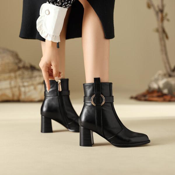 Handcrafted Leather Women's Shoes: Luxurious Elegance & Quality(Edfmr28066)