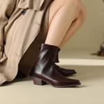 Handcrafted Leather Women’s Shoes: Luxurious Elegance and Quality(Edfmr8352)