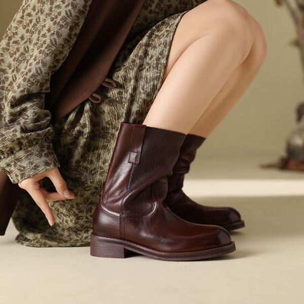 Luxurious Handcrafted Leather Women's Shoes(Edfmr8163)