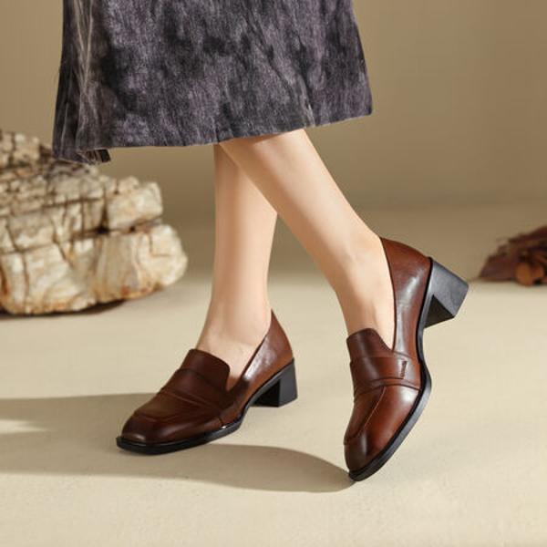 Handcrafted Luxury Leather Women's Shoes: Timeless Elegance in Every Stitch(Edfmr8211)