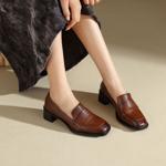 Handcrafted Luxury Leather Women's Shoes: Timeless Elegance in Every Stitch(Edfmr8211)