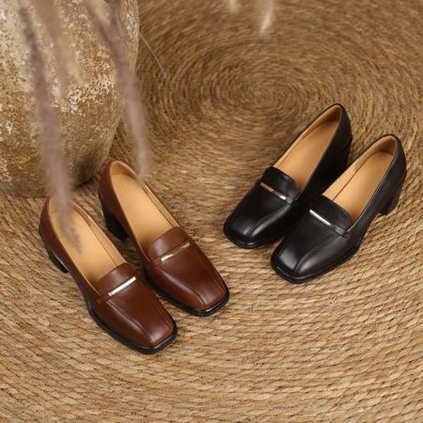 Luxurious Handcrafted Leather Women's Shoes - Exquisite Quality and Timeless Elegance(Edfmr79019)