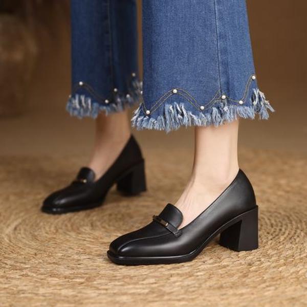 Luxurious Handcrafted Leather Women's Shoes - Exquisite Quality and Timeless Elegance(Edfmr79019)