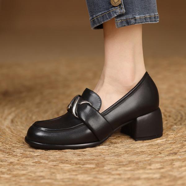 Luxurious Handcrafted Leather Women's Shoes for Elegance(Edfmr84925)