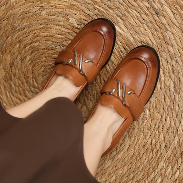 Luxurious Handcrafted Leather Women's Shoes for Elegance(Edfmr84925)