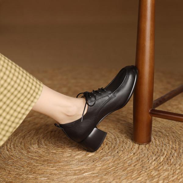 Handcrafted Leather Women's Shoes: Elegant Luxury Quality(Edfmr84933)