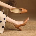 Exquisite Handcrafted Leather Shoes for Elegant Women(Edfmr61943)