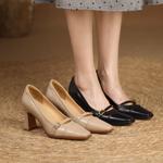 Handcrafted Luxury Leather Women's Shoes - Timeless Elegance(Edfmr61941)